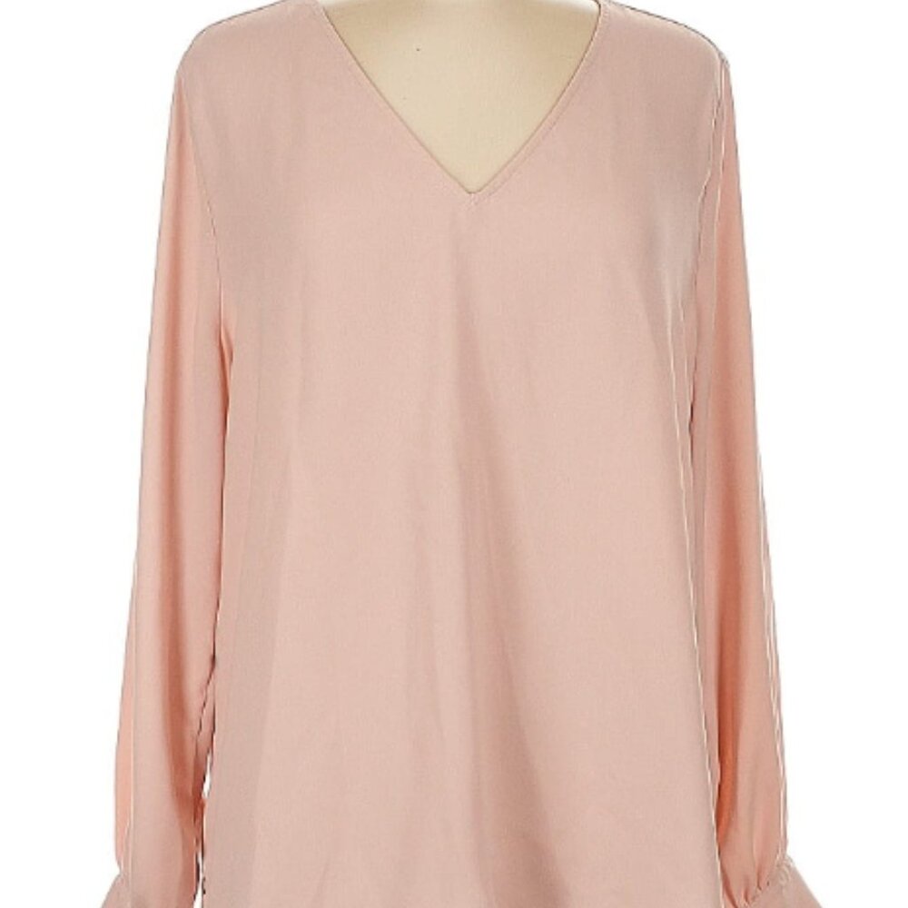 Halogen Long Sleeve Pink Blouse